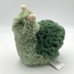 Slumberkins Snail Light Dark Green‎ Bug Soft Miniature Stuffed Animal Plush 4.5"